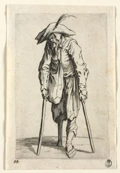 Los Mendigos: Mendigo con pierna de madera, c. 1623