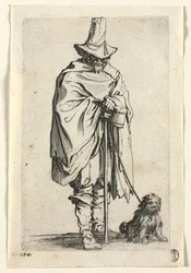 Los Mendigos: Hombre ciego con su perro, c. 1623