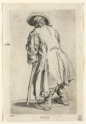 Los Mendigos: Viejo Mendigo con una Sola Muleta, c. 1623