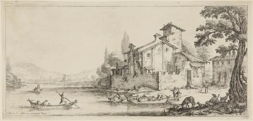 El paseo en barco, de la serie Diverse Vedute Designate in Fiorenza (Diversos paisajes diseñados en Florencia)