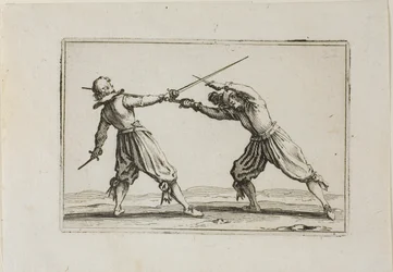 El duelo con espadas y dagas, de Los Caprichos