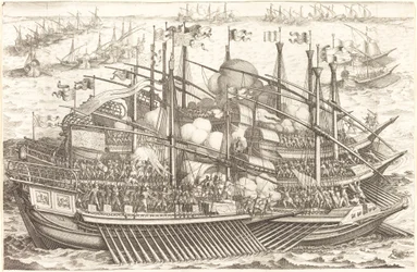 La primera batalla naval