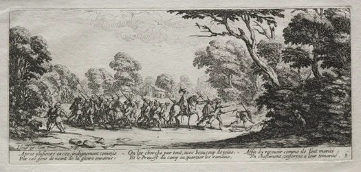 Las miserias de la guerra: Arresto de malhechores, 1633