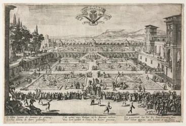 Los jardines del palacio en Nancy, 1625