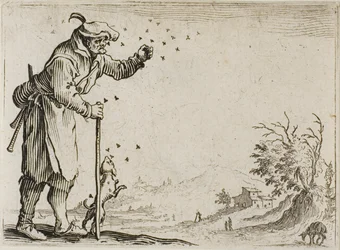 El campesino atacado por abejas, de Los Caprichos