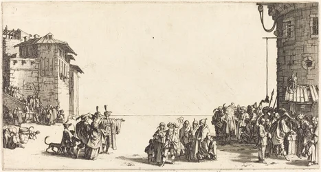 El mercado de esclavos, 1620