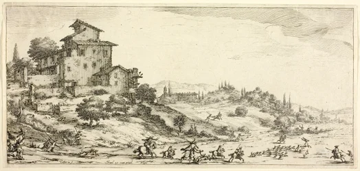 La caza del ciervo, de varias escenas diseñadas en Florencia