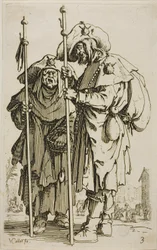 Los dos peregrinos, placa tres de Los mendigos