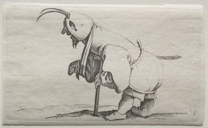 Varie figure gobbi di Iacopo Callot (Cripple with a hood)