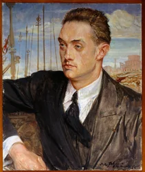 Retrato del escritor francés Henri de Montherlant (1896-1972)