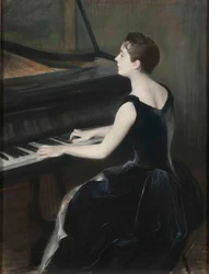 Retrato de la pianista Léontine Bordes-Pène 1858-1924, 1889-1890