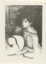 Retrato de Wanda Zielinska bekend como Pouponne Niña (bebé) El juicio (título de la serie)