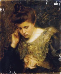 Estudio de una Mujer Leyendo