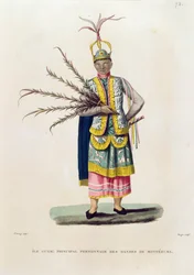 Isla de Guam: Personaje principal de las danzas de Moctezuma, de 