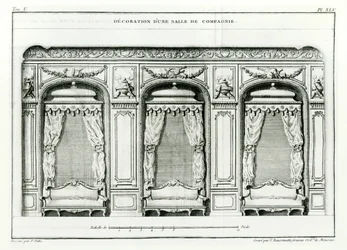 Un elegante salón parisino, principios de 1770, de Cours d