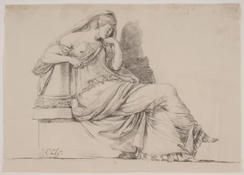 Alegoría. Figura femenina afligida