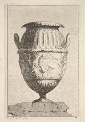 Diseño para un jarrón con un friso báquico, de: Jarrones, 1746