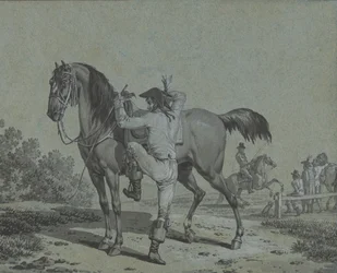 Hombre montando un caballo
