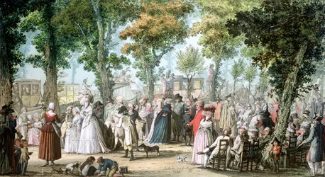 Paseo en el Boulevard du Temple, 1788