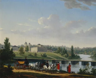 El paseo. La finca de los Golitsyn Pekhra-Yakovlevskoye, 1820