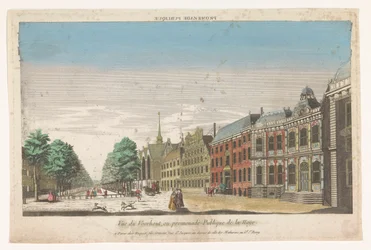 Vista del Lange Voorhout en La Haya Promenade publique (título sobre objeto)