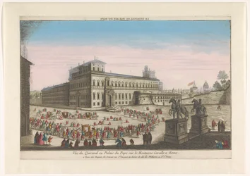 Vista del Palacio del Quirinal en Roma
Le Quirinal ou palais du pape (título en el objeto)