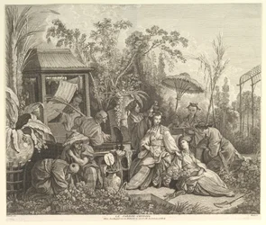 El Jardín Chino, de Chinoiseries, después de 1743