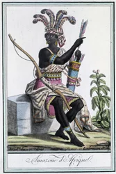 Amazonas de África - en "Enciclopedia de Viajes" por Grasset St Sauveur, ed. 1796