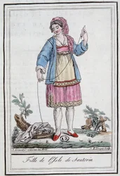 Niña de la isla de Santorini
