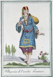 Feliz pueblo árabe - en "Enciclopedia de Viajes" por Grasset St Sauveur, ed. 1796