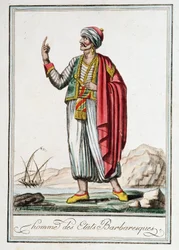Hombre de los Estados Bárbaros, “Enciclopedia de Viajes” de J. Grasset Saint-Sauveur (Saint Sauveur)