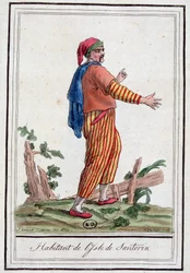 Hombre de la isla de Santorini
