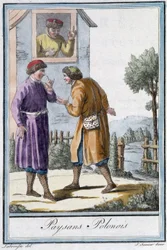 Campesinos polacos - en “Encyclopedia of Travels” de Grasset St Sauveur, ed. 1796