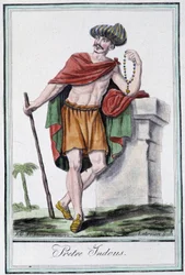 Sacerdote hindú - en "Enciclopedia de Viajes" por Grasset Saint Sauveur, ed. París 1796