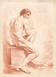 Desnudo masculino sentado, visto de espaldas (1er premio 1783)