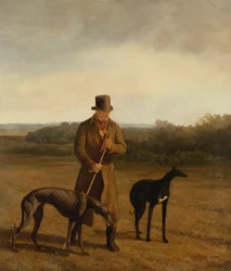 Retrato de Lord Rivers con dos galgos, c.1825