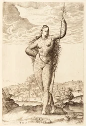 Una joven picta, c1585