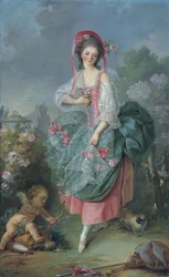 Bailarina Marie-Madeleine Guimard 1743-1816 como Terpsícore
