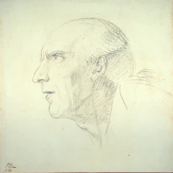 Cabeza de un anciano de perfil