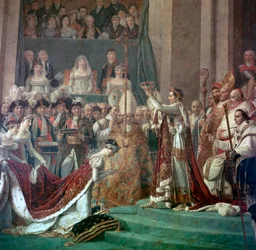 Pintura de Napoleón Buonaparte y la emperatriz Josefina