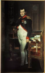 Retrato de cuerpo entero de Napoleón I (1769-1821) en su gabinete de trabajo en las Tullerías, 1812. Colección privada.