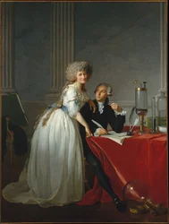 Retrato de Monsieur de Lavoisier y su esposa, la química Marie-Anne Pierrette Paulze
