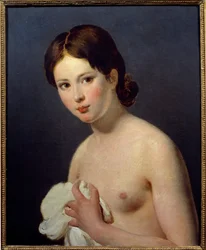 Retrato de una joven. Pintura de Jacques Louis David (1748-1825)