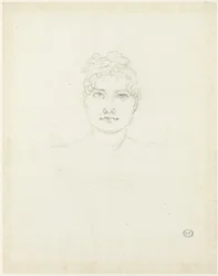 Boceto de cabeza de mujer