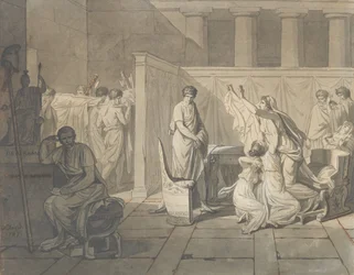 Estudio para Los lictores llevando a Bruto los cuerpos de sus hijos, 1787