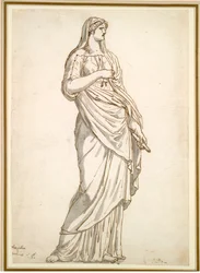 Estudio de la estatua de Sabina de la Villa Medici