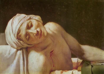La muerte de Marat (detalle)