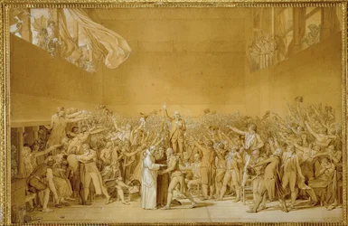 El juramento del Jeu de Paume (pluma y tinta)