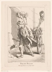 Vendedor ambulante con escobas Balais Balais (título sobre objeto) Cris de Paris (título de la serie) Vendedores ambulantes de París (título de la serie)