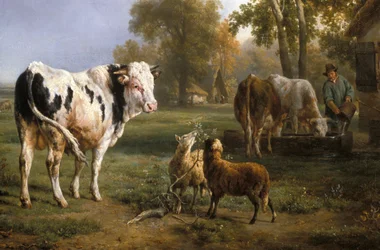 "Toro blanco y otros animales" (pintura)